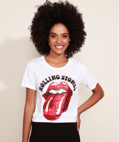 Blusa-de-Moletinho-Feminina--Rolling-Stones--com-Paete-Manga-Curta-Decote-Redondo-Branca-9970112-Branco_1