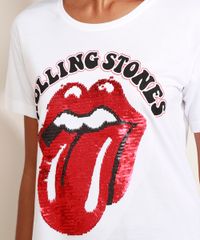 Blusa-de-Moletinho-Feminina--Rolling-Stones--com-Paete-Manga-Curta-Decote-Redondo-Branca-9970112-Branco_2