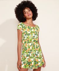 Vestido-Feminino-Ombro-a-Ombro-Estampado-de-Abacaxi-Manga-Curta-Bufante-Off-White-9968073-Off_White_1