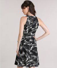 Vestido-Estampado-de-Folhagem-Preto-8954675-Preto_2