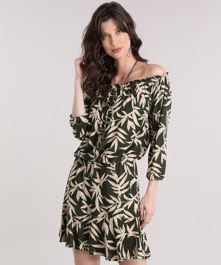 Vestido-Ombro-a-Ombro-Estampado-de-Folhagem-Verde-9013537-Verde_1