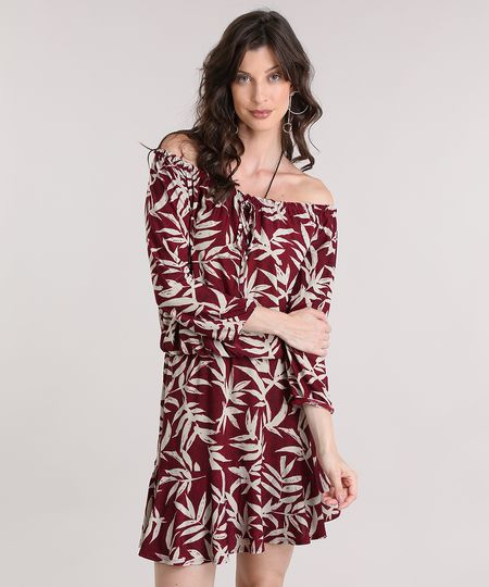 Vestido-Ombro-a-Ombro-Estampado-de-Folhagem-Vinho-9013536-Vinho_1 Vestido-Ombro-a-Ombro-Estampado-de-Folhagem-Vinho-9013536-Vinho_1
