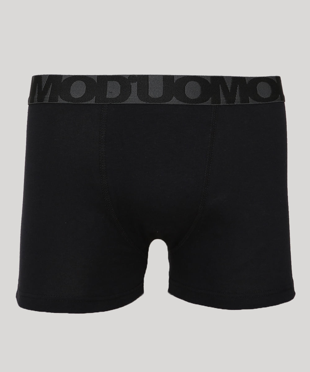 Cueca Masculina Duomo Boxer Preta