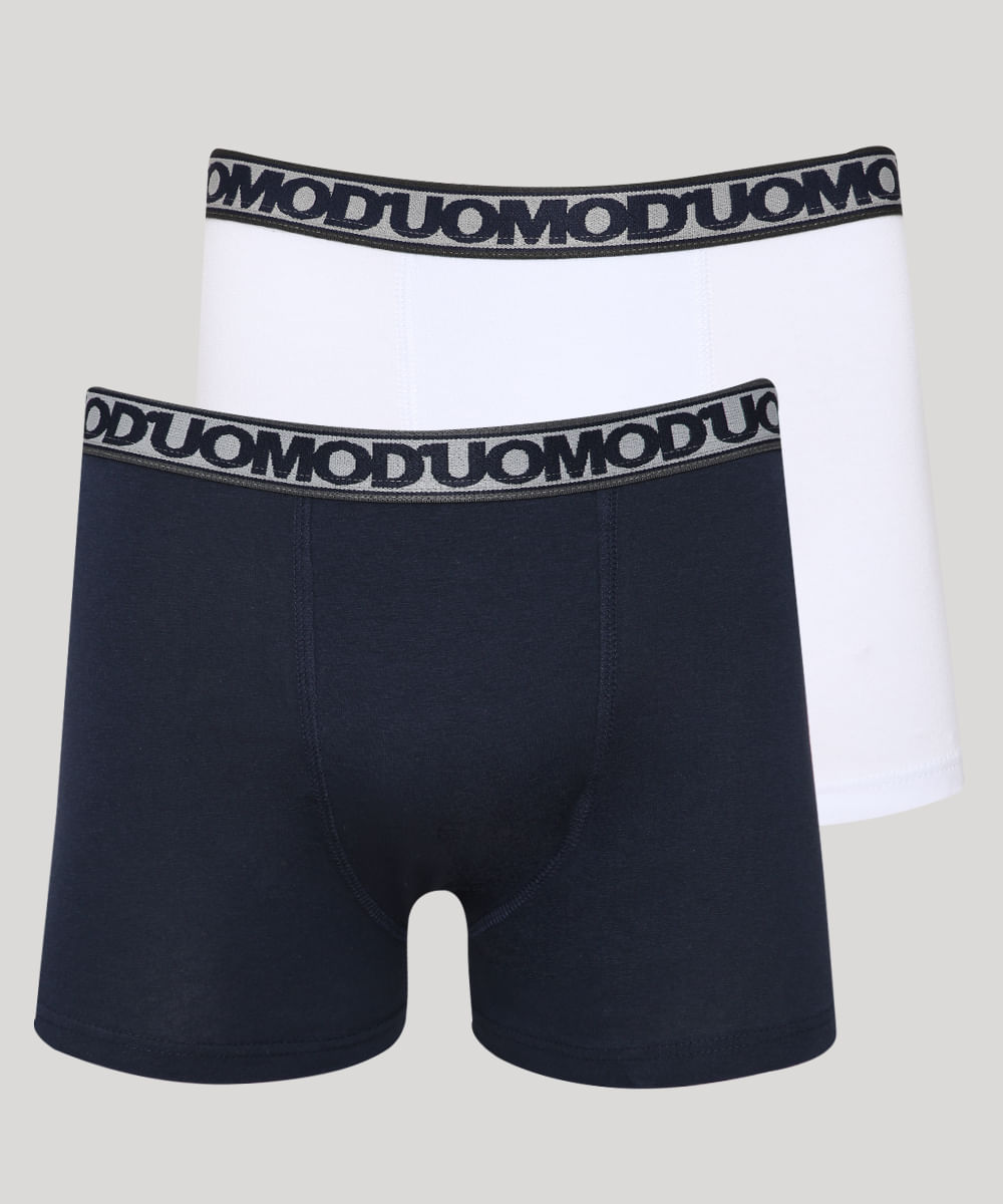 Kit de 2 Cuecas Masculino Duomo Boxer Multicor