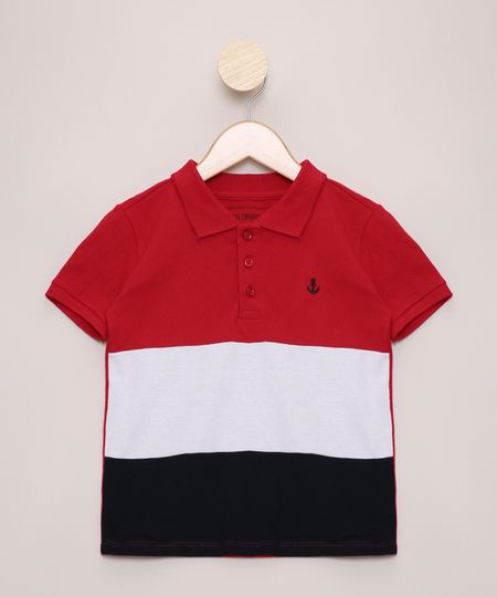 Polo-Infantil-com-Recortes-Manga-Curta-Vermelha-9970779-Vermelho_1