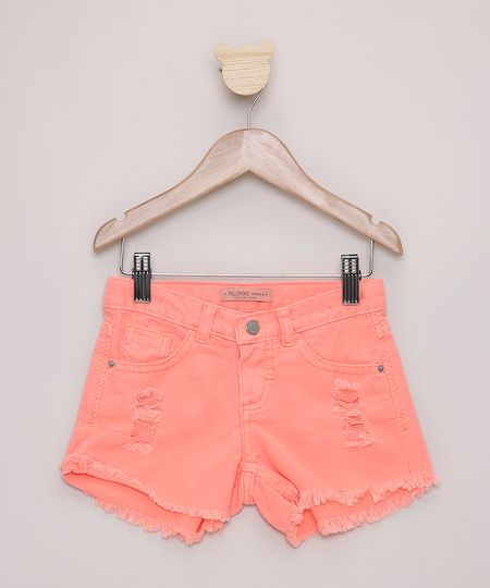 Short-de-Sarja-Infantil-Destroyed-com-Bolsos-Laranja-Neon-9971857-Laranja_Neon_1