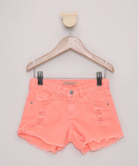 Short-de-Sarja-Infantil-Destroyed-com-Bolsos-Laranja-Neon-9971857-Laranja_Neon_1