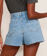 Short-Jeans-Feminino-Mindset-Gode-Cintura-Alta-Marmorizado-com-Pregas-Azul-Claro-9980414-Azul_Claro_2