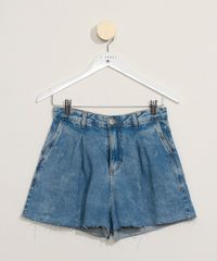 Short-Jeans-Feminino-Mindset-Gode-Cintura-Alta-Marmorizado-com-Pregas-Azul-Claro-9980414-Azul_Claro_6