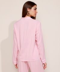 Camisa-de-Pijama-Feminina-com-Vivo-Contrastante-Manga-Longa-Rosa-9954382-Rosa_2