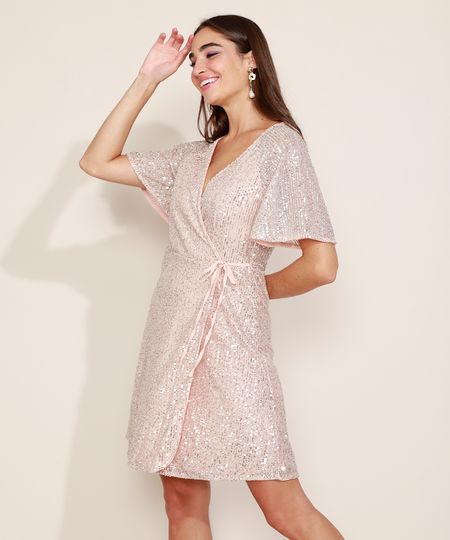 Vestido-de-Paete-Feminino-Curto-Envelope-Manga-Curta-Ampla-Rose-9957715-Rose_1