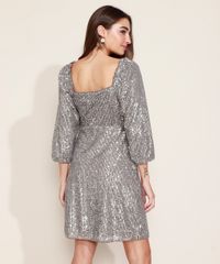 Vestido-de-Paete-Feminino-Curto-Manga-Bufante-Grafite-9957716-Grafite_2