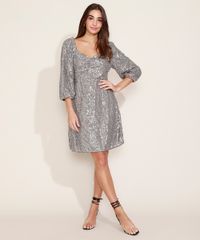 Vestido-de-Paete-Feminino-Curto-Manga-Bufante-Grafite-9957716-Grafite_3