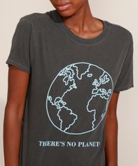 T-Shirt-Feminina-Mindset--There-Is-No-Planet-B--Manga-Curta-Decote-Redondo-Chumbo-9980296-Chumbo_2