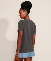 T-Shirt-Feminina-Mindset--There-Is-No-Planet-B--Manga-Curta-Decote-Redondo-Chumbo-9980296-Chumbo_4