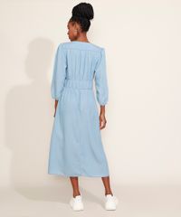 Vestido-Jeans-Feminino-Mindset-Midi-com-Botoes-e-Fenda-Manga-7-8-Azul-Claro-9981509-Azul_Claro_2