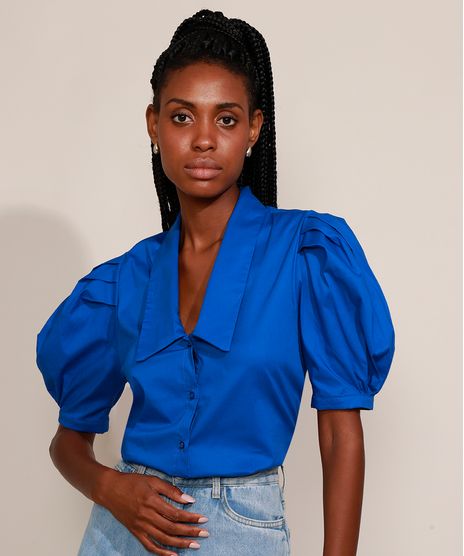 Camisa-Feminina-Mindset-Manga-Bufante-Decote-Profundo-Azul-Royal-9979789-Azul_Royal_1