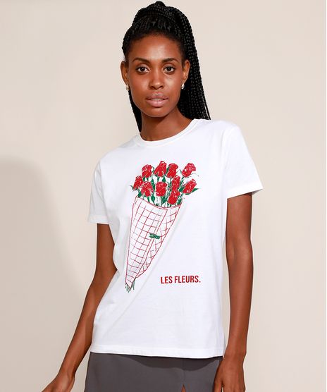 T-Shirt-Feminina-Mindset-Buque-de-Rosas-Manga-Curta-Decote-Redondo-Off-White-9980299-Off_White_1