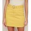 Saia-de-Sarja-Feminina-Curta-com-Cinto-Amarela-9968092-Amarelo_1