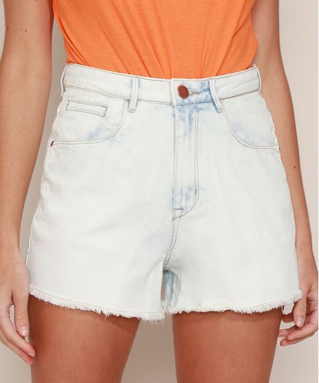 Short-Jeans-Feminino-Mom-Cintura-Super-Alta-Marmorizado-Azul-Claro-9972416-Azul_Claro_1