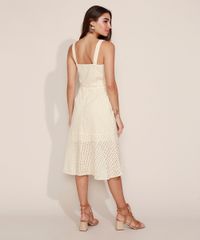 Vestido-de-Laise-Feminino-Midi-com-Babado-Alca-Larga-Bege-Claro-9947876-Bege_Claro_2