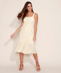 Vestido-de-Laise-Feminino-Midi-com-Babado-Alca-Larga-Bege-Claro-9947876-Bege_Claro_3