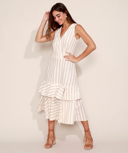 Vestido-Feminino-Midi-Listrado-em-Camadas-com-Babado-e-Fenda-Sem-Manga-Off-White-9947879-Off_White_1 Vestido-Feminino-Midi-Listrado-em-Camadas-com-Babado-e-Fenda-Sem-Manga-Off-White-9947879-Off_White_1