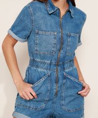 Macaquinho-Jeans-Feminino-Marmorizado-com-Bolsos-e-Ziper-Manga-Curta-Azul-Medio-9968300-Azul_Medio_5