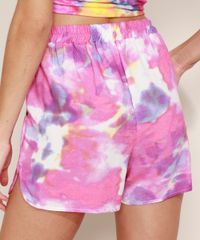 Short-Feminino-Running-Cintura-Alta-Alfaiatado-Estampado-Tie-Dye-com-Bolsos-Rosa-9968653-Rosa_2