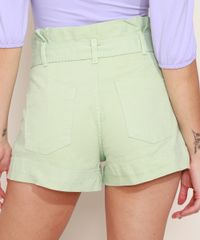 Short-de-Sarja-Feminino-Clochard-Cintura-Super-Alta-com-Cinto-Verde-Claro-9974800-Verde_Claro_2