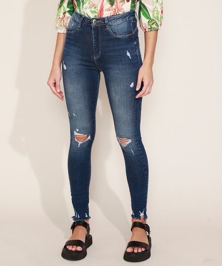 Calca-Jeans-Feminina-Sawary-Super-Skinny-Super-Lipo-Cintura-Alta-Destroyed-Azul-Escuro-9976435-Azul_Escuro_1