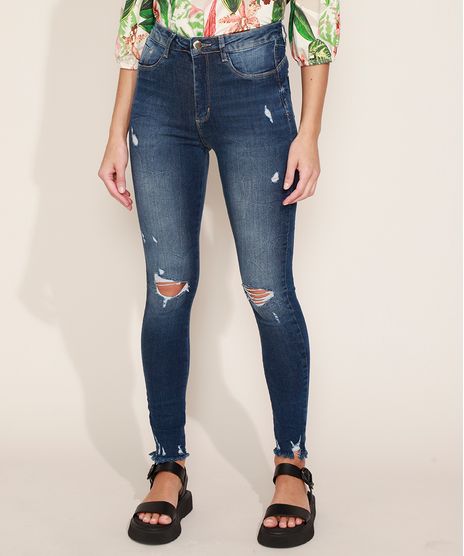 Calca-Jeans-Feminina-Sawary-Super-Skinny-Super-Lipo-Cintura-Alta-Destroyed-Azul-Escuro-9976435-Azul_Escuro_1