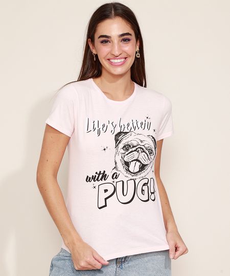 Camiseta-Feminina-Cachorro-Pug-Manga-Curta-Decote-Redondo-Rosa-Claro-9971177-Rosa_Claro_1