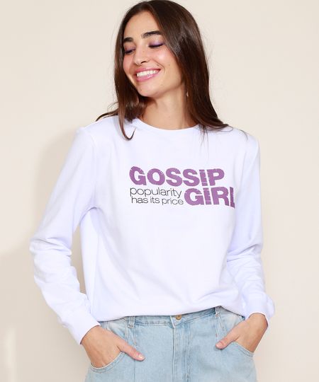 Blusao-de-Moletom-Feminino-Gossip-Girl-Decote-Redondo-Branco-9974568-Branco_1 Blusao-de-Moletom-Feminino-Gossip-Girl-Decote-Redondo-Branco-9974568-Branco_1