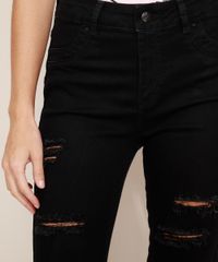 Calca-de-Sarja-Feminina-Sway-Super-Skinny--Cintura-Alta-Destroyed-Preta-9977097-Preto_5