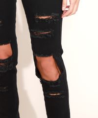 Calca-de-Sarja-Feminina-Sway-Super-Skinny--Cintura-Alta-Destroyed-Preta-9977097-Preto_6