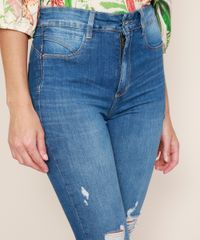 Calca-Jeans-Feminina-Sawary-Super-Skinny-Push-Up-Super-Lipo-Cintura-Alta-Destroyed-Azul-Medio-9974657-Azul_Medio_5