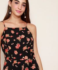 Macaquinho-Short-Saia-Feminino-Estampado-Floral-com-Sobreposicao-Alca-Fina-Preto-9957260-Preto_4