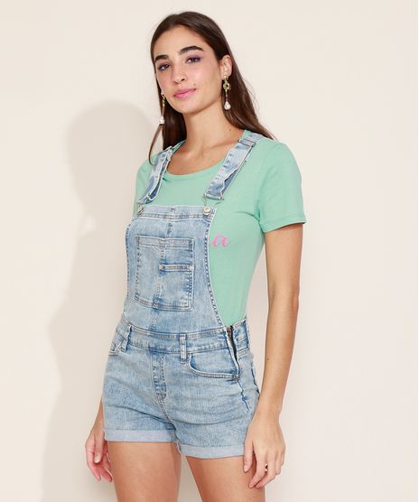 Jardineira-Jeans-Feminina-Reta-Marmorizada-com-Barra-Dobrada-Azul-Claro-9969109-Azul_Claro_1