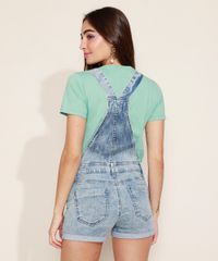 Jardineira-Jeans-Feminina-Reta-Marmorizada-com-Barra-Dobrada-Azul-Claro-9969109-Azul_Claro_2