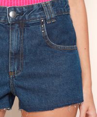 Short-Feminino-Boyfriend-Cintura-Media-com-Tachas-e-Bolsos-Azul-Escuro-9975157-Azul_Escuro_5