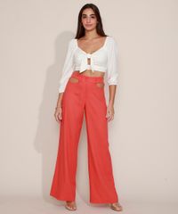 Blusa-Cropped-em-Laise-Feminina-com-Recorte-e-No-Manga-3-4-Bufante-Decote-V-Off-White-9677564-Off_White_3