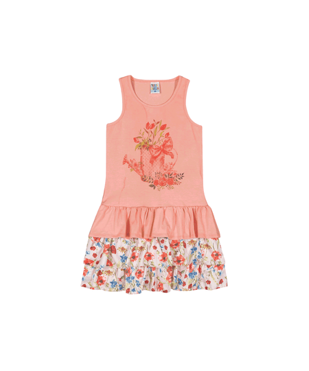 vestido salmão infantil