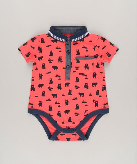 Body-Estampado-de-Ursinhos-em-Algodao---Sustentavel-Vermelho-8787349-Vermelho_1