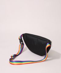 Pochete-Masculina-Pride-com-Alca-Estampada-Arco-Iris-Preta-9946701-Preto_3