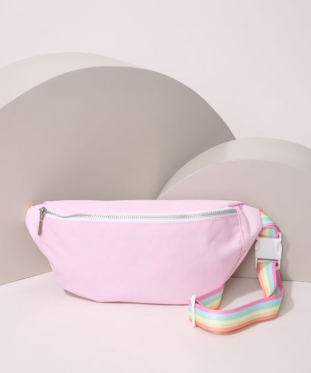 Pochete-Masculina-Pride-com-Alca-Estampada-Arco-Iris-Rosa-Claro-9946701-Rosa_Claro_1