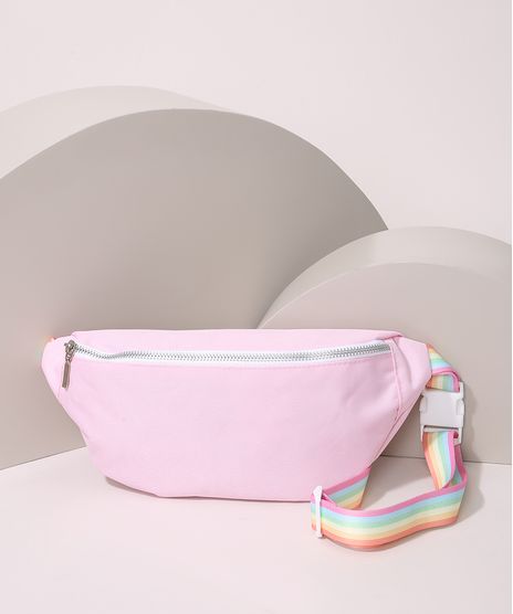 Pochete-Masculina-Pride-com-Alca-Estampada-Arco-Iris-Rosa-Claro-9946701-Rosa_Claro_1