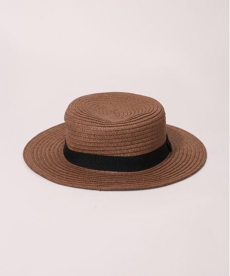 Chapeu-de-Palha-Feminino-com-Faixa-Marrom-9956410-Marrom_1