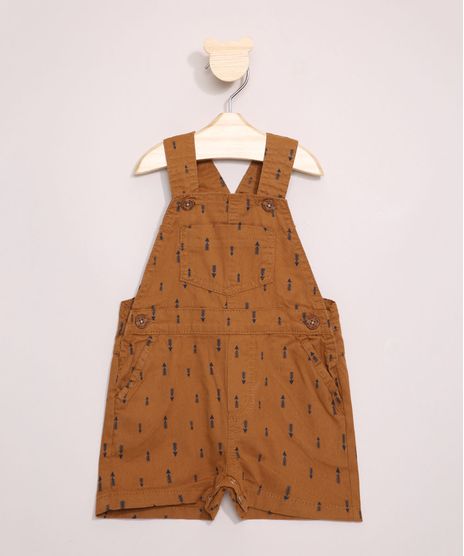 Jardineira-de-Sarja-Infantil-Estampado-Flechas-Caramelo-9969140-Caramelo_1