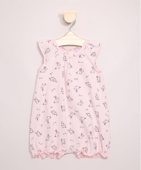 Macaquinho-Infantil-Estampado-Coelhinhos-Manga-Curta-Rosa-9968507-Rosa_1
